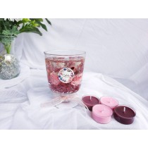 【禮物首選】歐式花藝燭台(含茶蠟一顆)-粉玫瑰
