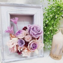 【香氛禮品】永生擴香花框擺飾-粉紫玫瑰